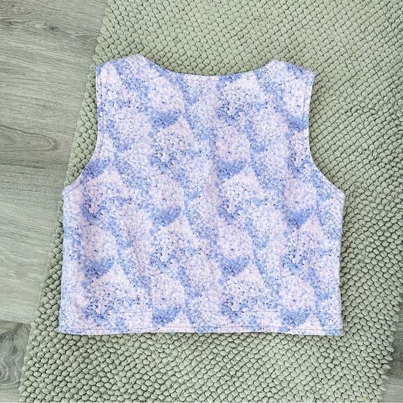 Vintage Handmade Floral Button-Up Vest - Picture 2 of 2